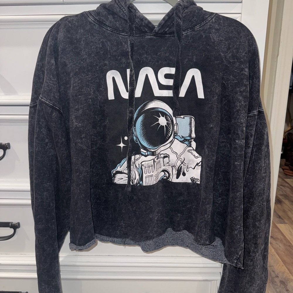 NASA Cropped Hoodie